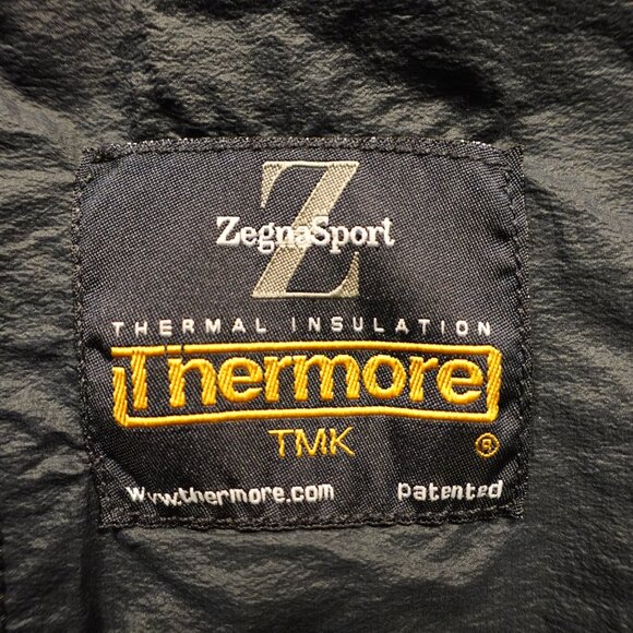Zegna Sport Thermore Insulated Vest Men’s Extra Large Charcoal Quilted Zip XL - Picture 6 of 7